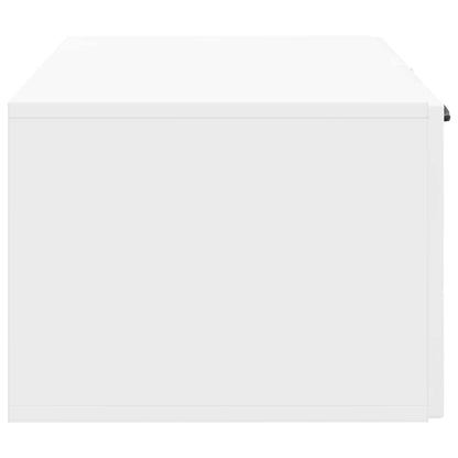 Wandbeugel TV-kast Hoogglans Wit 59,5 x 41 x 30 cm Bewerkt hout