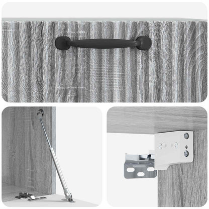 Wandbeugel TV-kast Grijs sonoma 59,5 x 41 x 30 cm Bewerkt hout