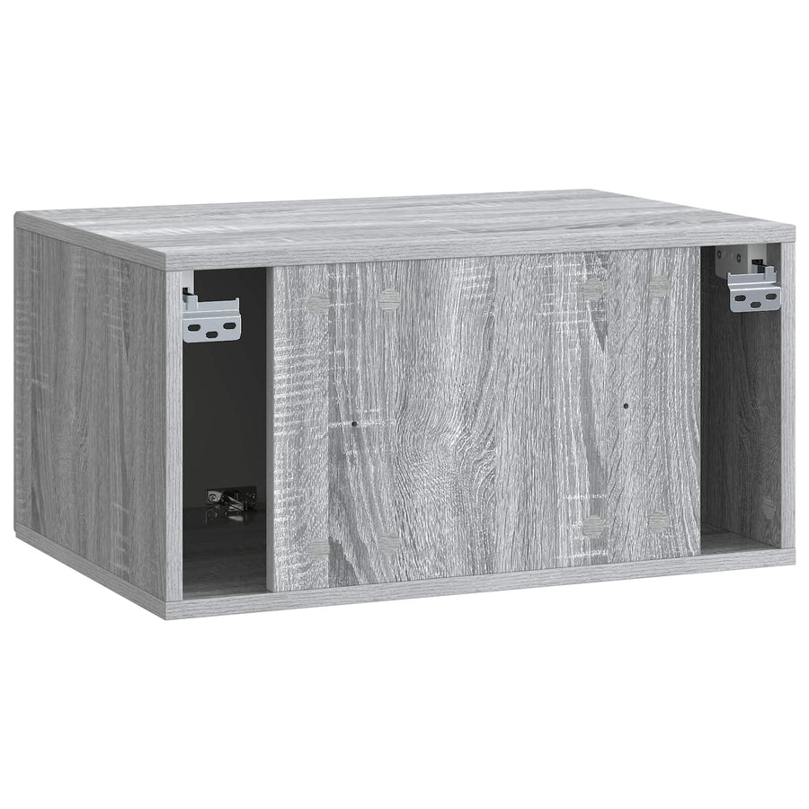 Wandbeugel TV-kast Grijs sonoma 59,5 x 41 x 30 cm Bewerkt hout
