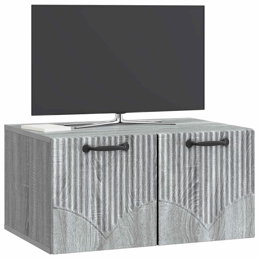 Wandbeugel TV-kast Grijs sonoma 59,5 x 41 x 30 cm Bewerkt hout