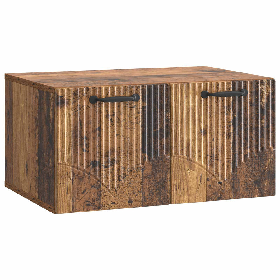Wandbeugel TV-kast Oud hout 59,5 x 41 x 30 cm Bewerkt hout