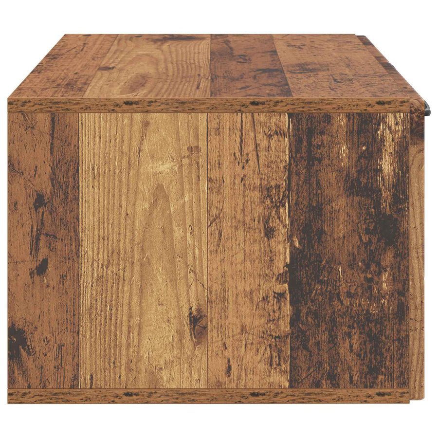 Wandbeugel TV-kast Oud hout 59,5 x 41 x 30 cm Bewerkt hout