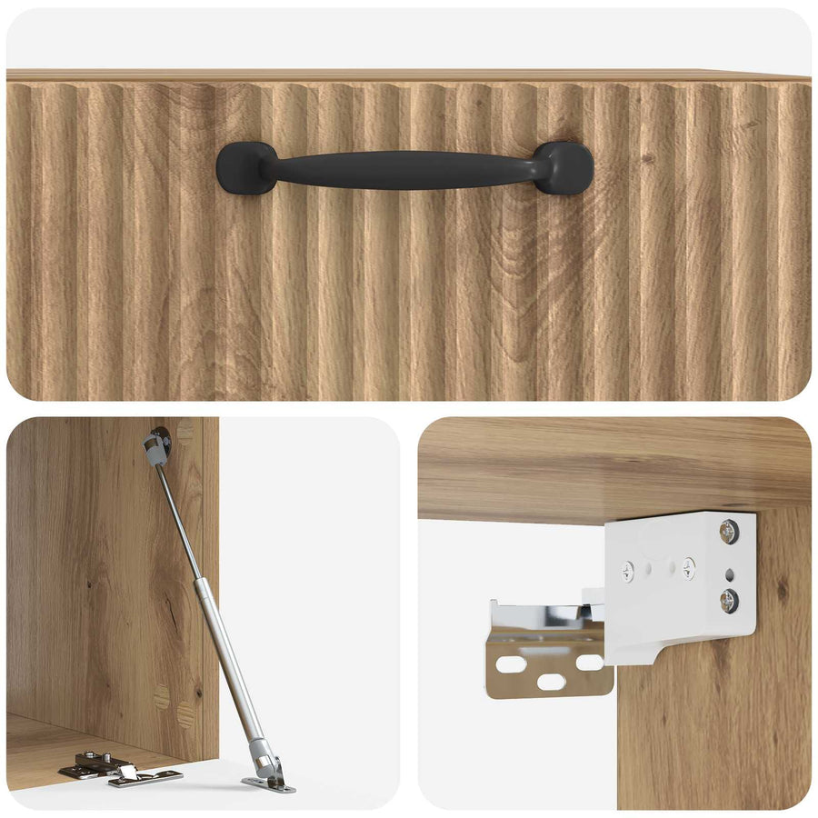 Wandbeugel TV-kast Artisanaal eiken 59,5 x 41 x 30 cm