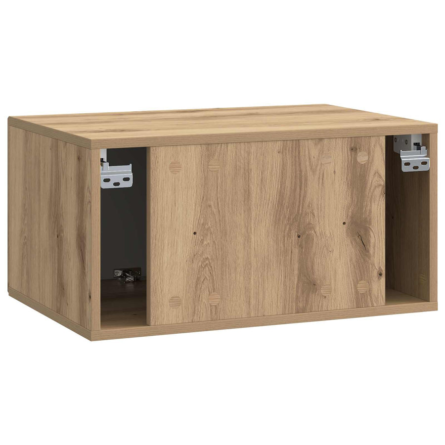 Wandbeugel TV-kast Artisanaal eiken 59,5 x 41 x 30 cm