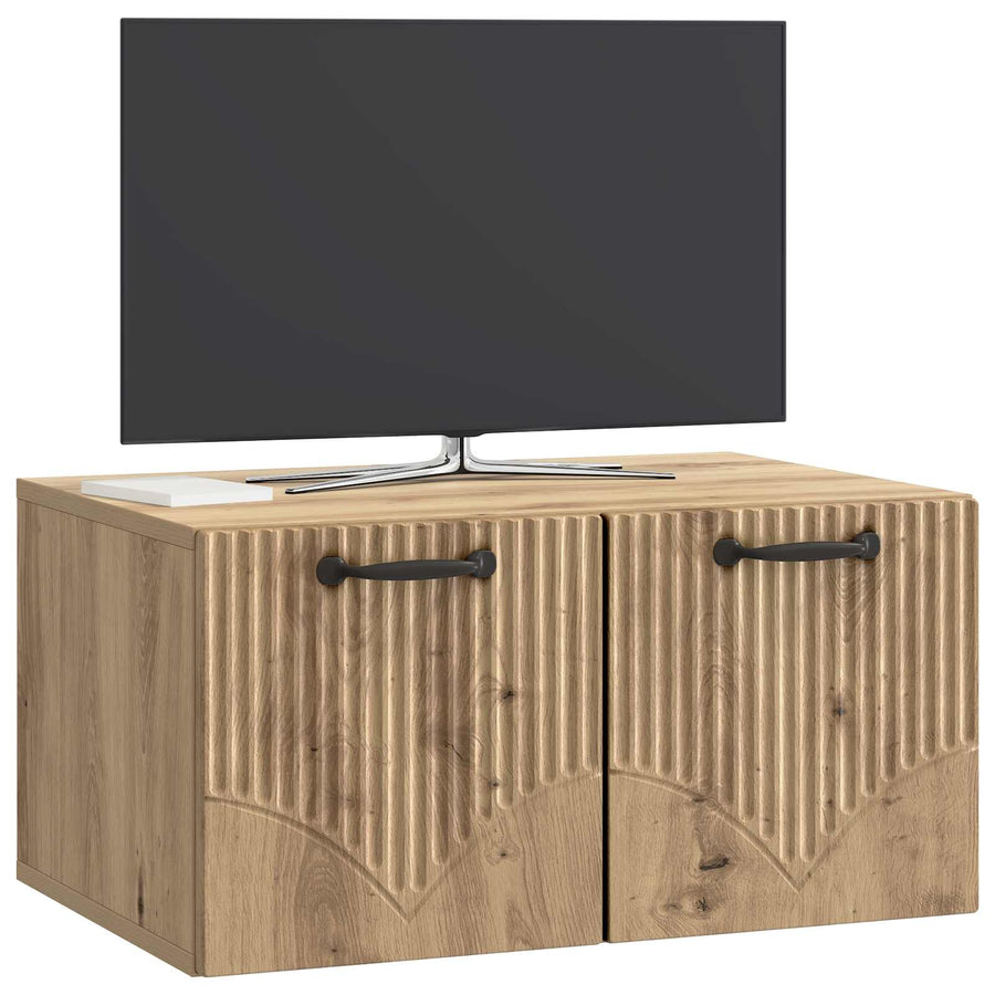 Wandbeugel TV-kast Artisanaal eiken 59,5 x 41 x 30 cm