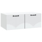 Wandkast TV meubel 78,5x41x30 cm wit bewerkt hout