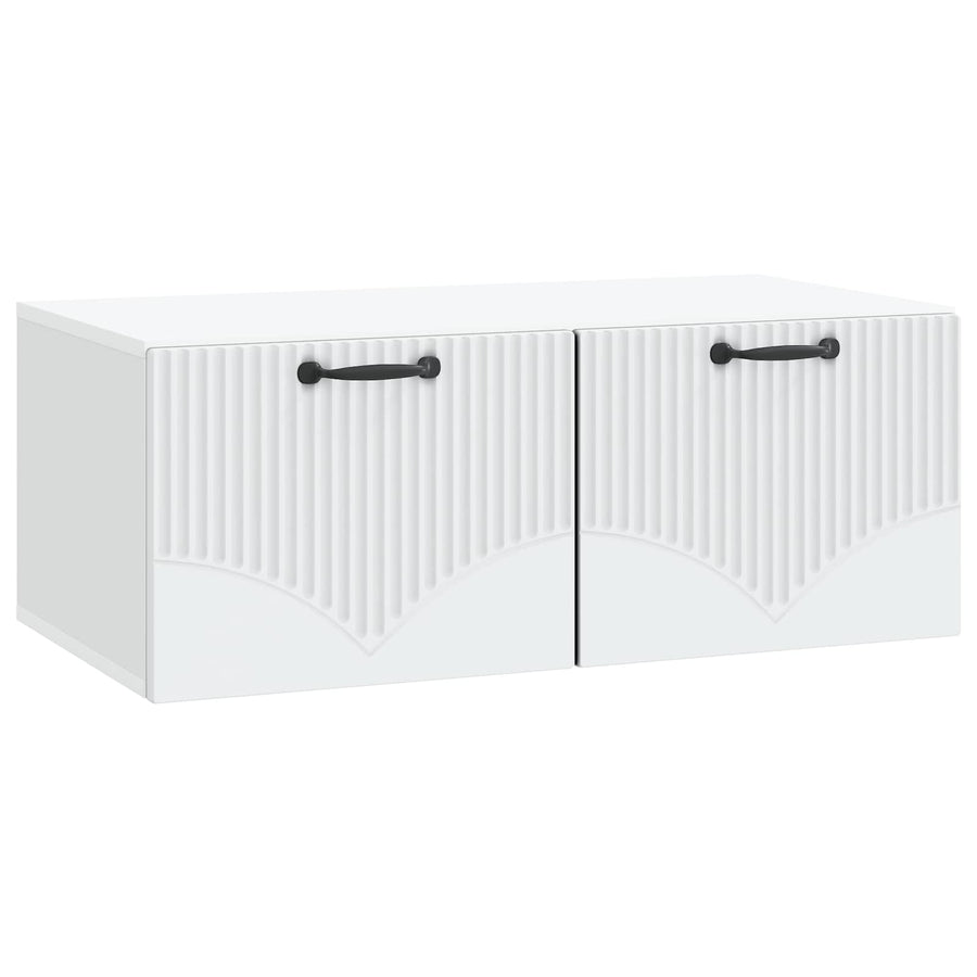 Wandbeugel TV-kast Wit 78,5 x 41 x 30 cm Bewerkt hout
