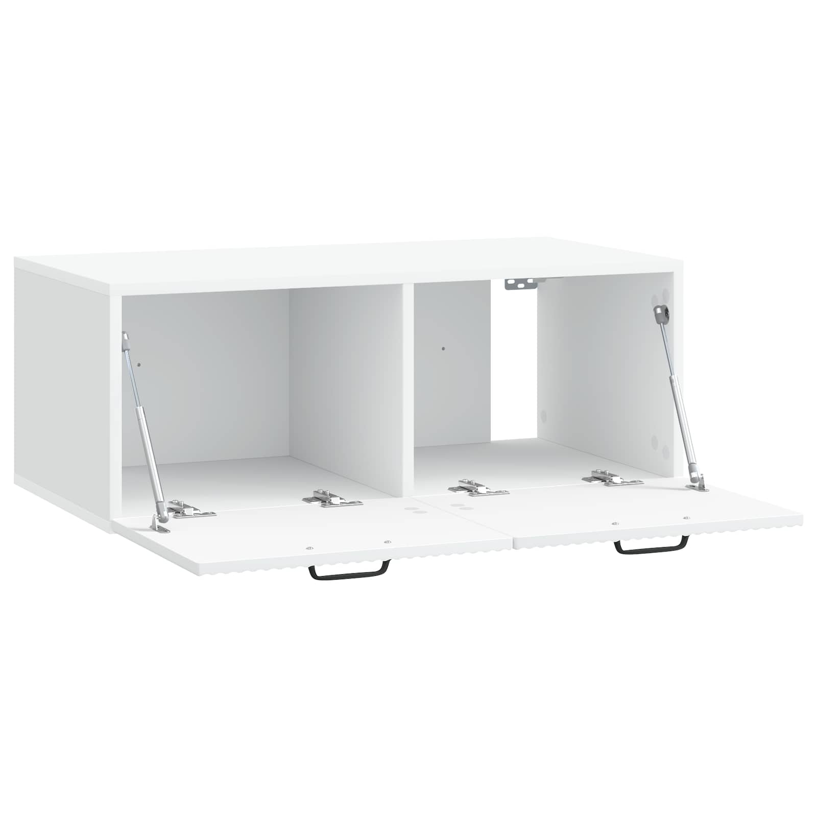 Wandbeugel TV-kast Wit 78,5 x 41 x 30 cm Bewerkt hout