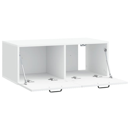 Wandbeugel TV-kast Wit 78,5 x 41 x 30 cm Bewerkt hout