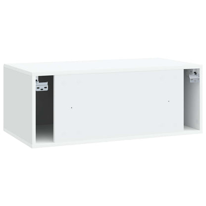 Wandbeugel TV-kast Wit 78,5 x 41 x 30 cm Bewerkt hout