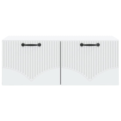Wandbeugel TV-kast Wit 78,5 x 41 x 30 cm Bewerkt hout