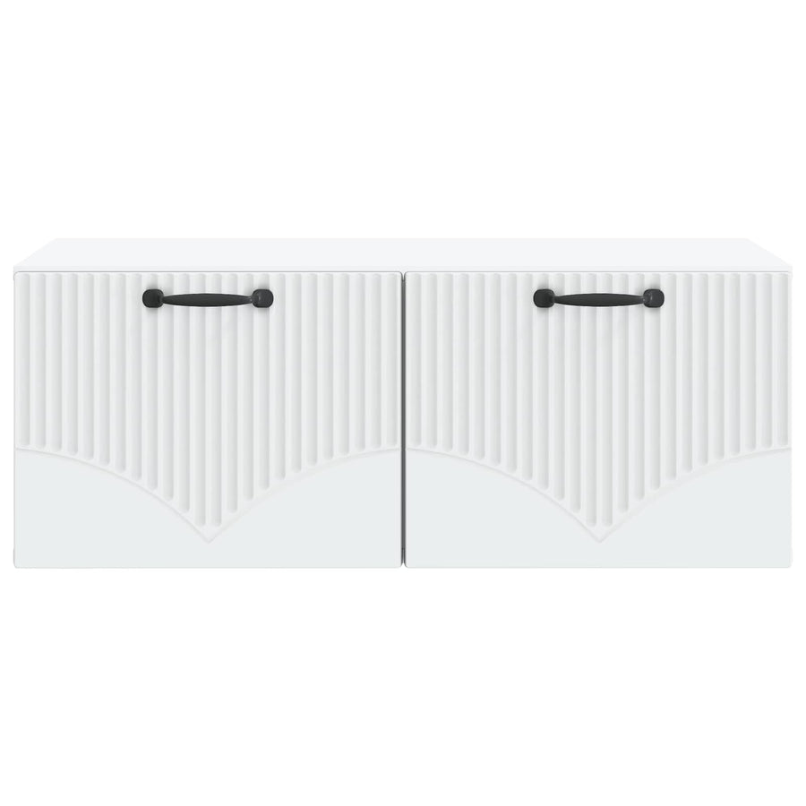 Wandbeugel TV-kast Wit 78,5 x 41 x 30 cm Bewerkt hout