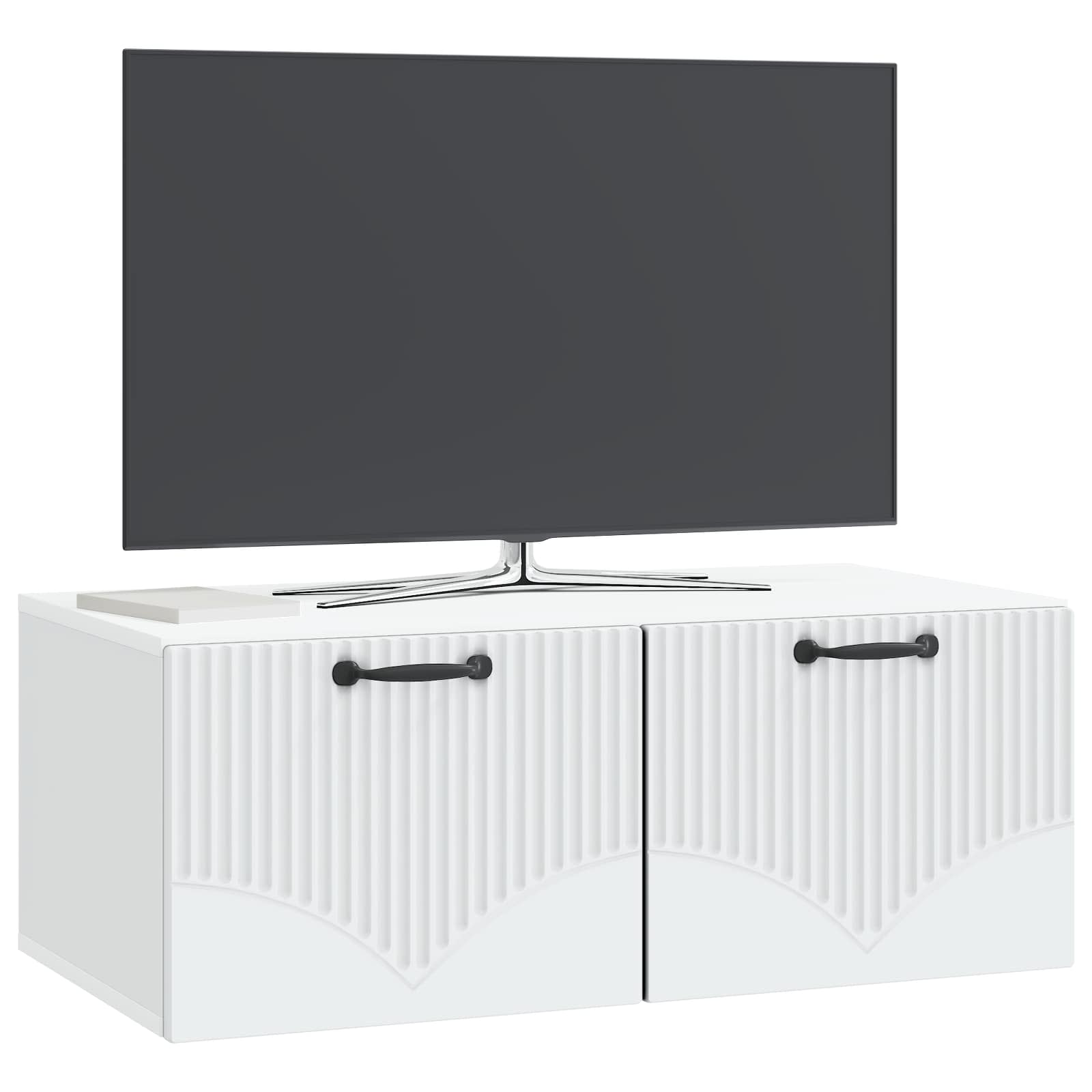 Wandbeugel TV-kast Wit 78,5 x 41 x 30 cm Bewerkt hout