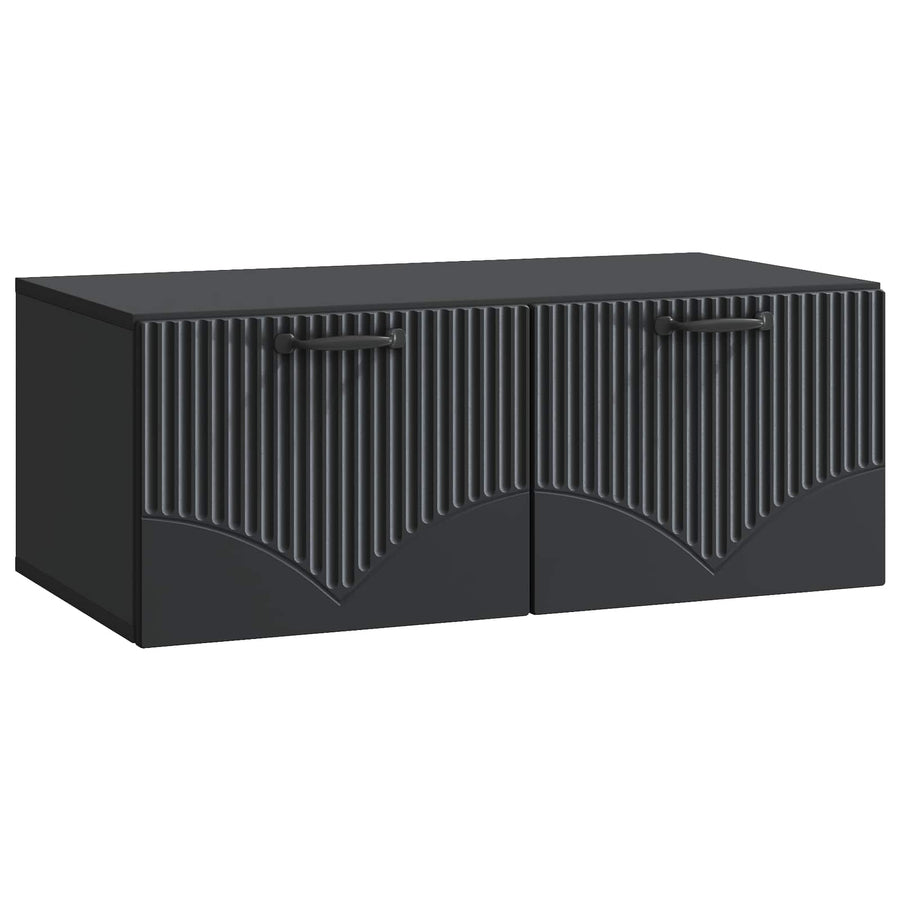 Wandbeugel TV-kast Zwart 78,5 x 41 x 30 cm Bewerkt hout