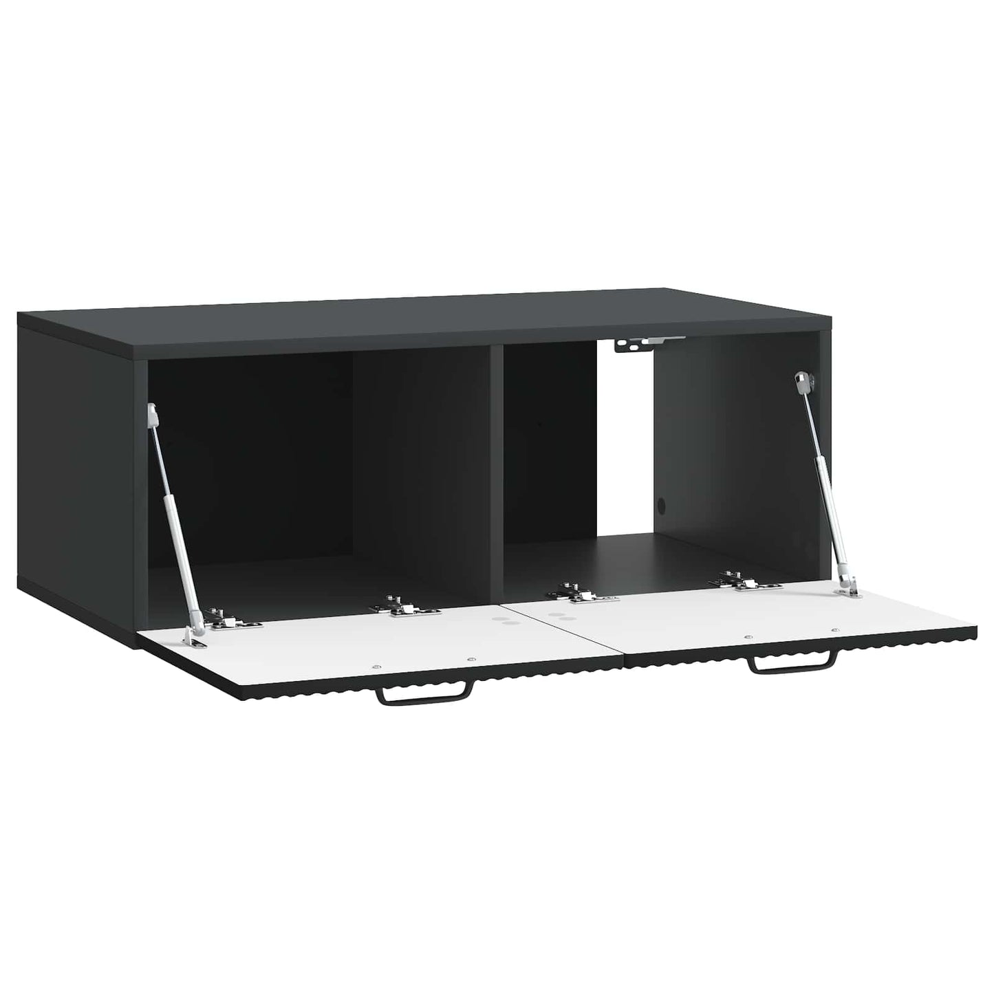 Wandbeugel TV-kast Zwart 78,5 x 41 x 30 cm Bewerkt hout