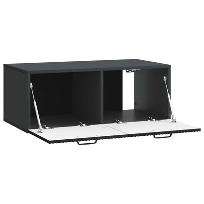 Wandbeugel TV-kast Zwart 78,5 x 41 x 30 cm Bewerkt hout