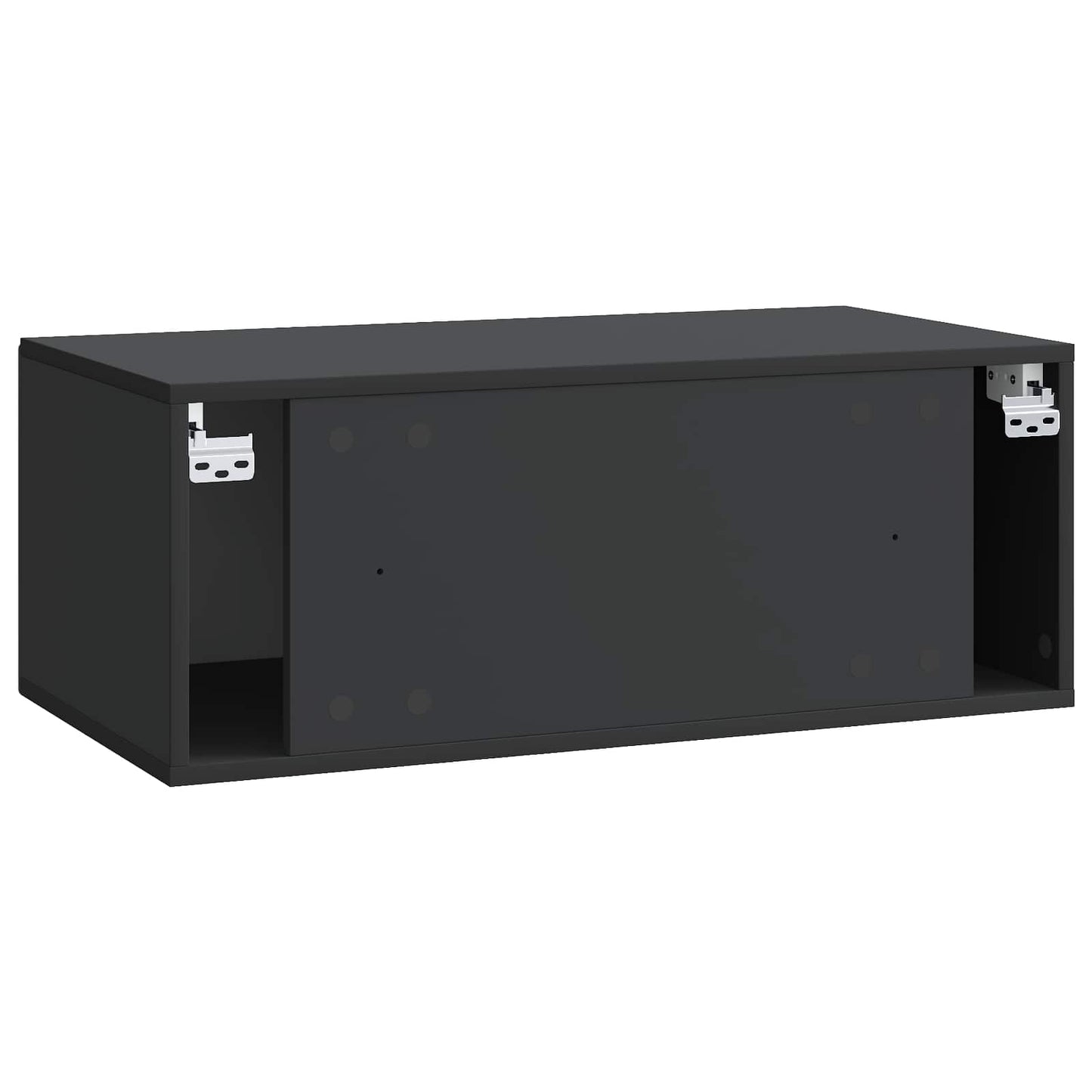 Wandbeugel TV-kast Zwart 78,5 x 41 x 30 cm Bewerkt hout