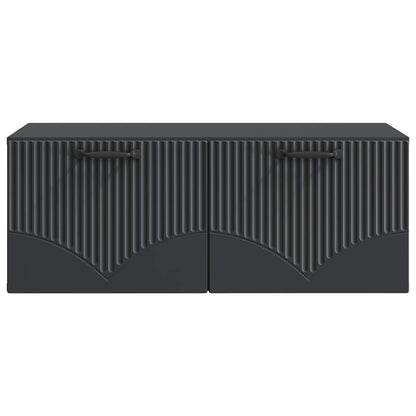 Wandbeugel TV-kast Zwart 78,5 x 41 x 30 cm Bewerkt hout