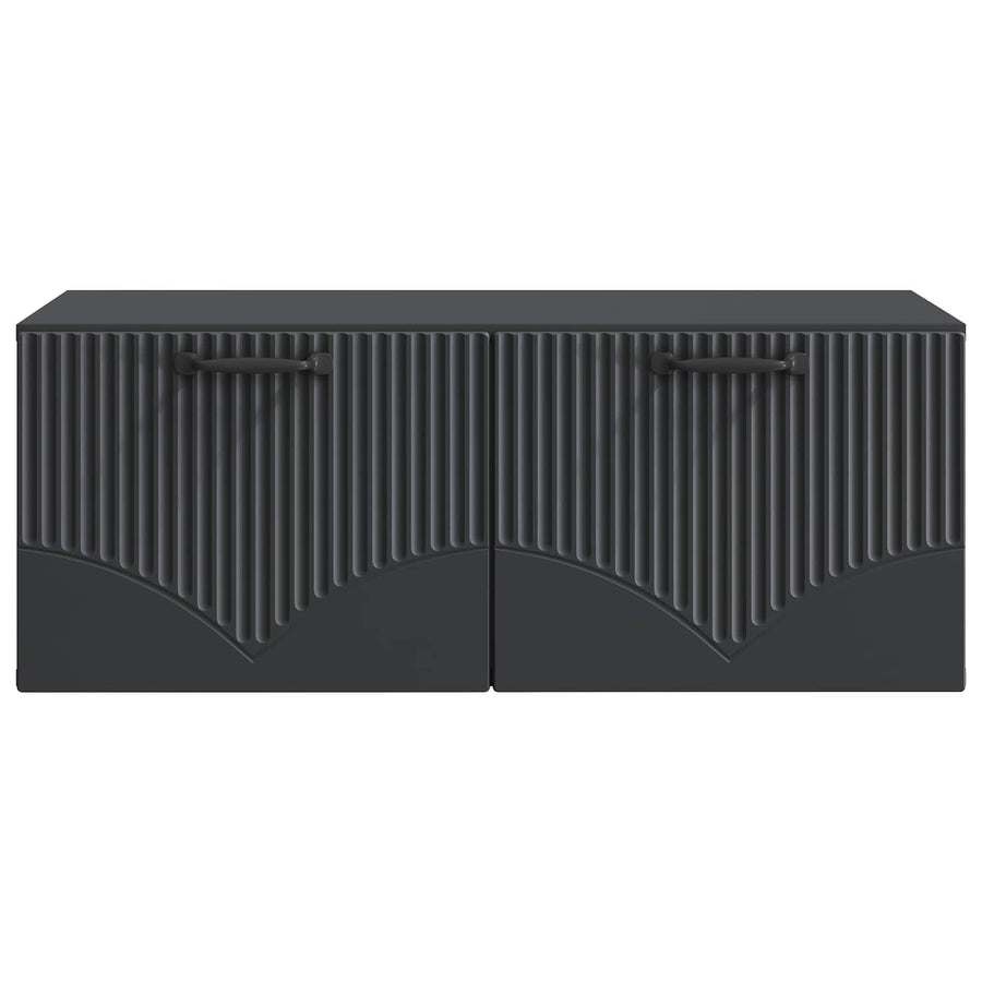 Wandbeugel TV-kast Zwart 78,5 x 41 x 30 cm Bewerkt hout
