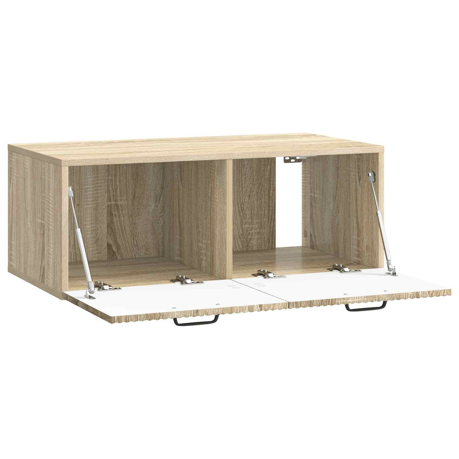 Wandbeugel TV-kast Sonoma Eiken 78,5 x 41 x 30 cm Bewerkt hout