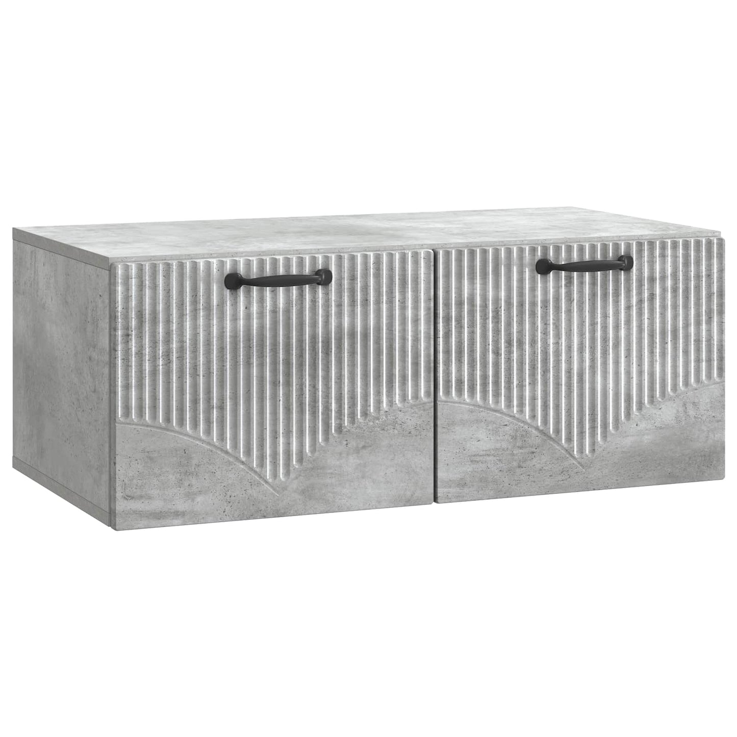 Wandbeugel TV-kast Betongrijs 78,5 x 41 x 30 cm Bewerkt hout