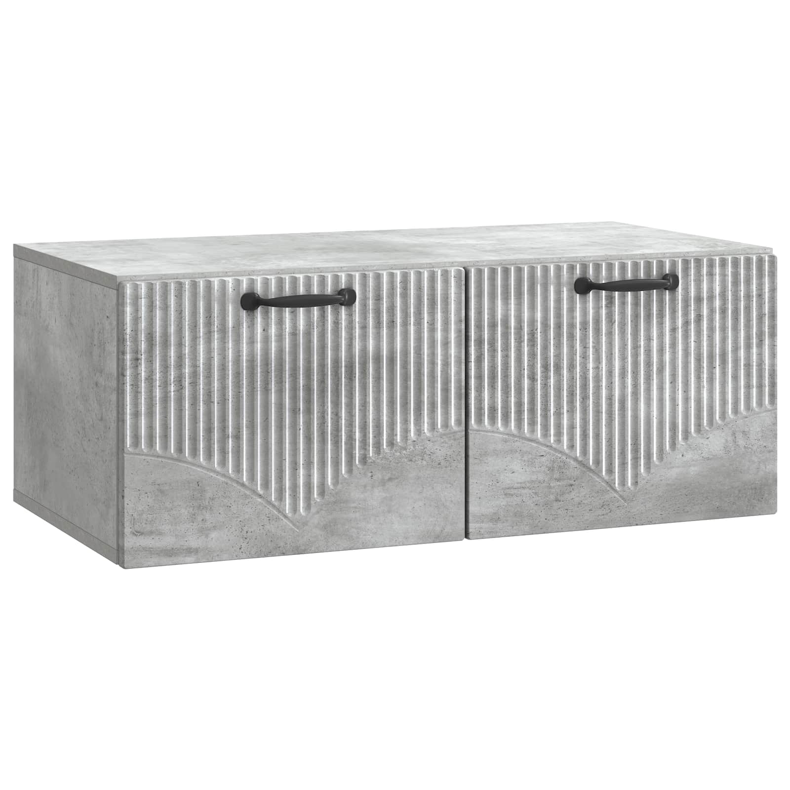 Wandbeugel TV-kast Betongrijs 78,5 x 41 x 30 cm Bewerkt hout