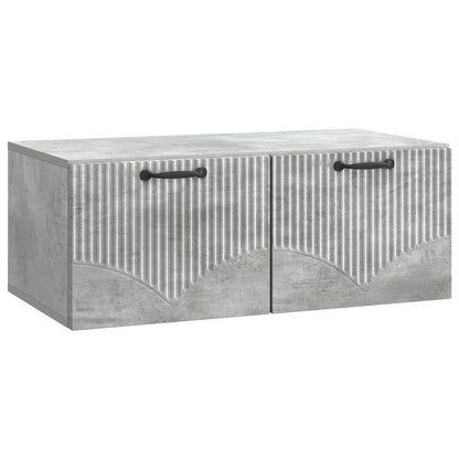 Wandbeugel TV-kast Betongrijs 78,5 x 41 x 30 cm Bewerkt hout