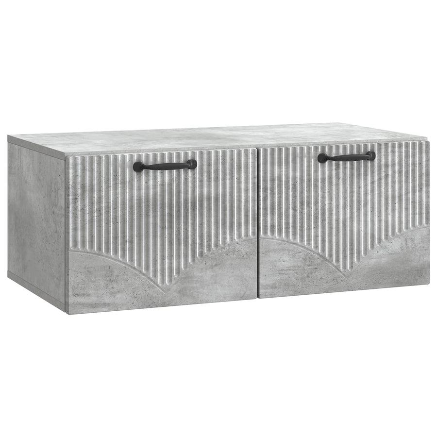 Wandbeugel TV-kast Betongrijs 78,5 x 41 x 30 cm Bewerkt hout
