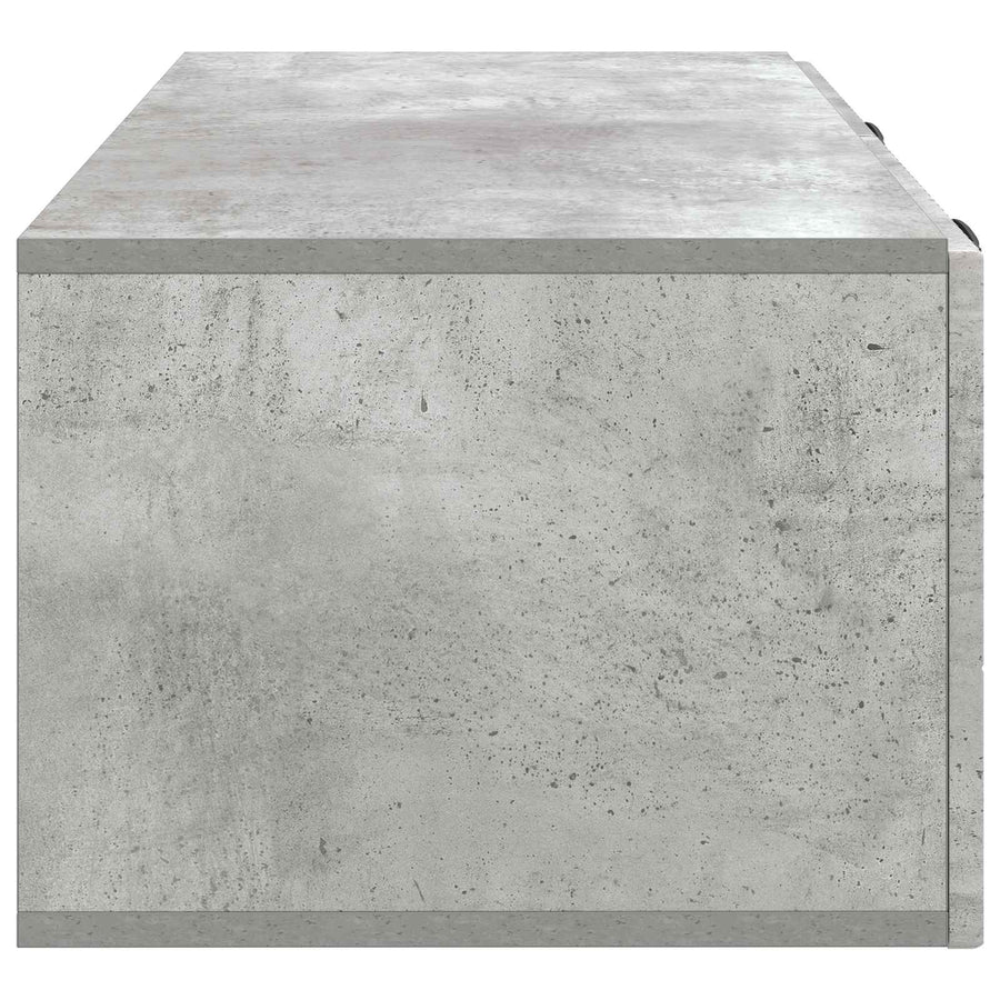 Wandbeugel TV-kast Betongrijs 78,5 x 41 x 30 cm Bewerkt hout