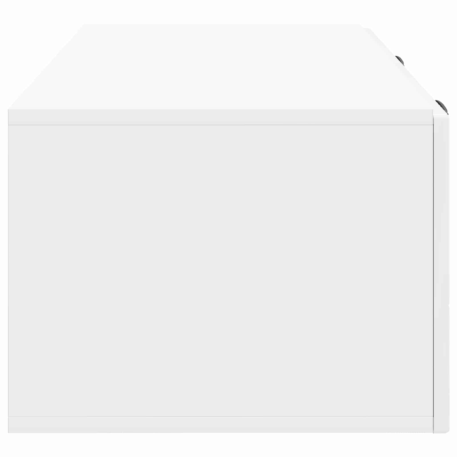 Wandbeugel TV-kast Hoogglans Wit 78,5 x 41 x 30 cm Bewerkt hout