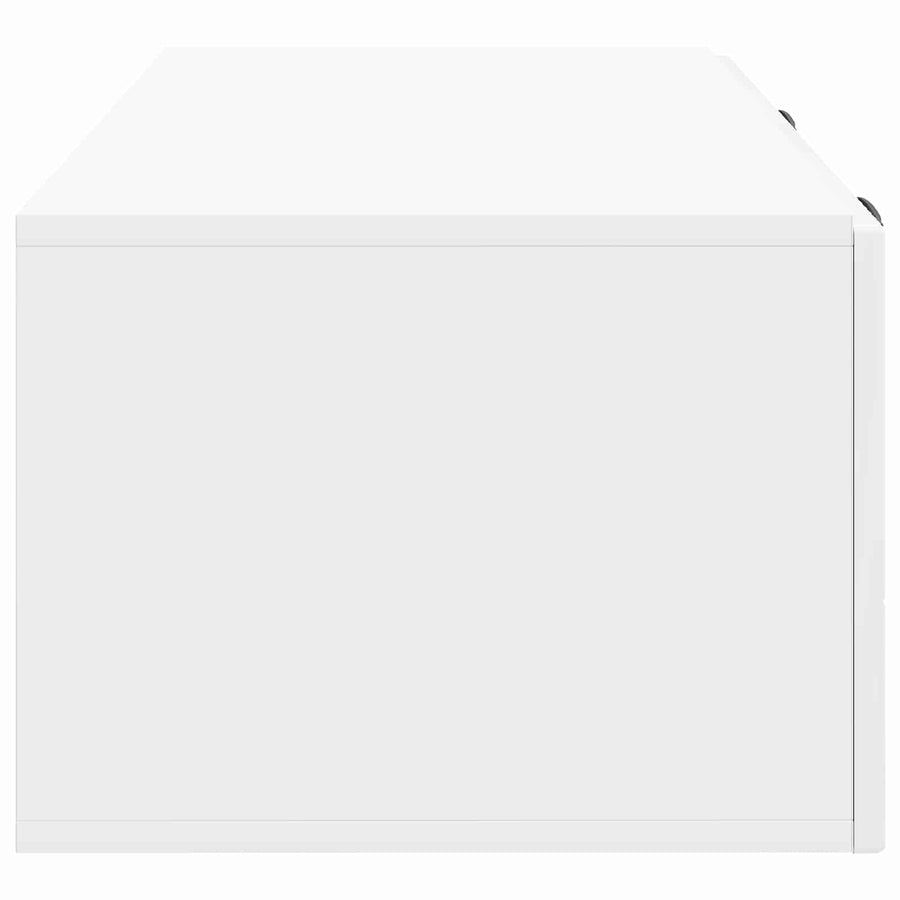 Wandbeugel TV-kast Hoogglans Wit 78,5 x 41 x 30 cm Bewerkt hout