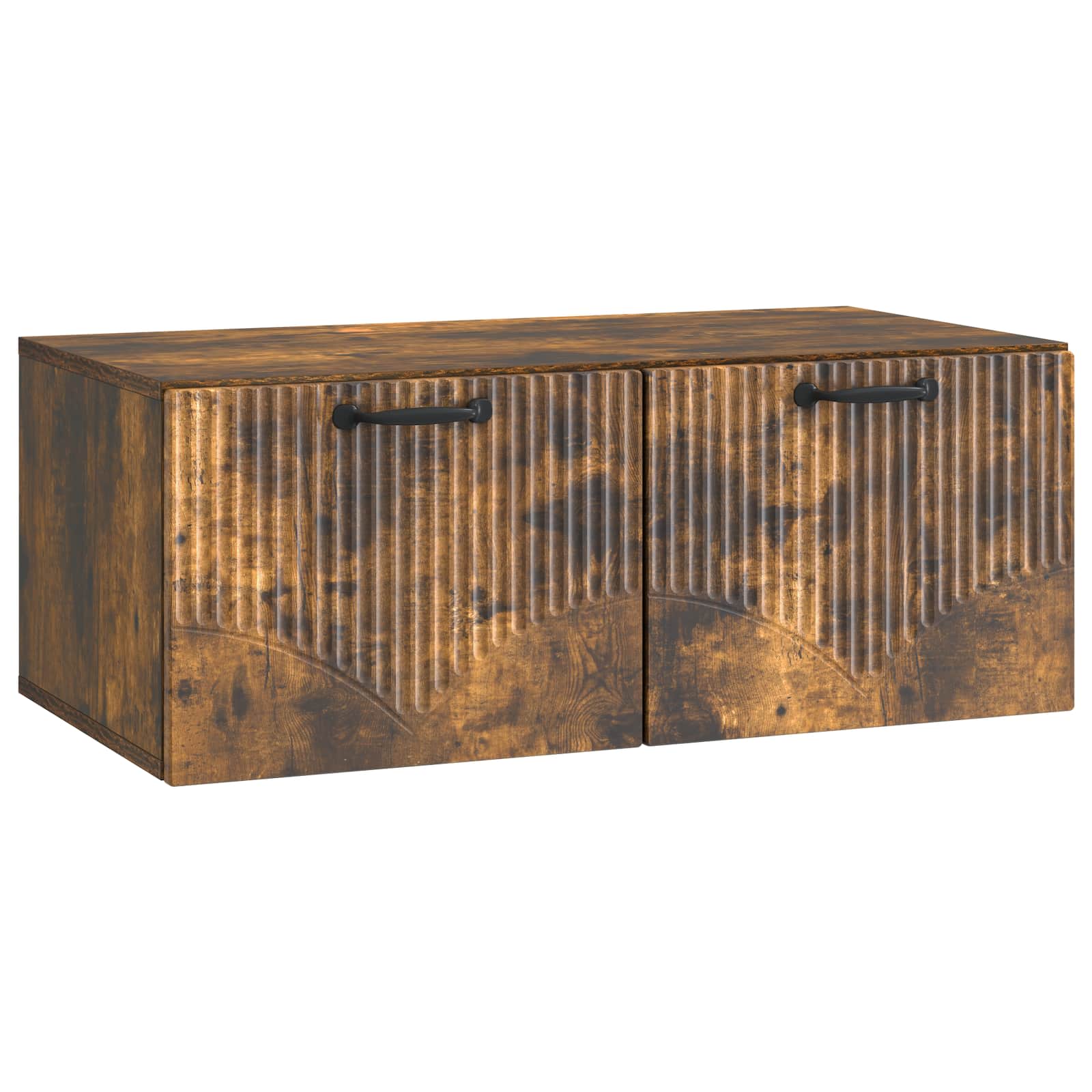 Wandbeugel TV-kast Gerookt eiken 78,5 x 41 x 30 cm Bewerkt hout