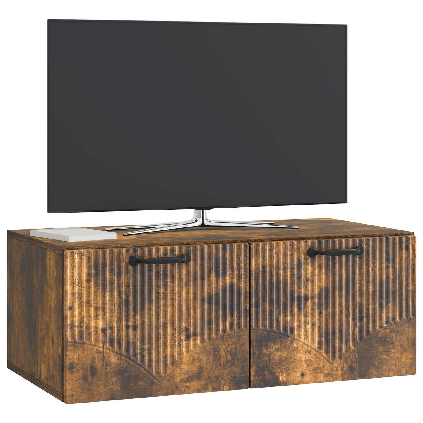 Wandbeugel TV-kast Gerookt eiken 78,5 x 41 x 30 cm Bewerkt hout