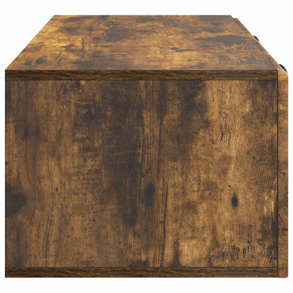 Wandbeugel TV-kast Gerookt eiken 78,5 x 41 x 30 cm Bewerkt hout