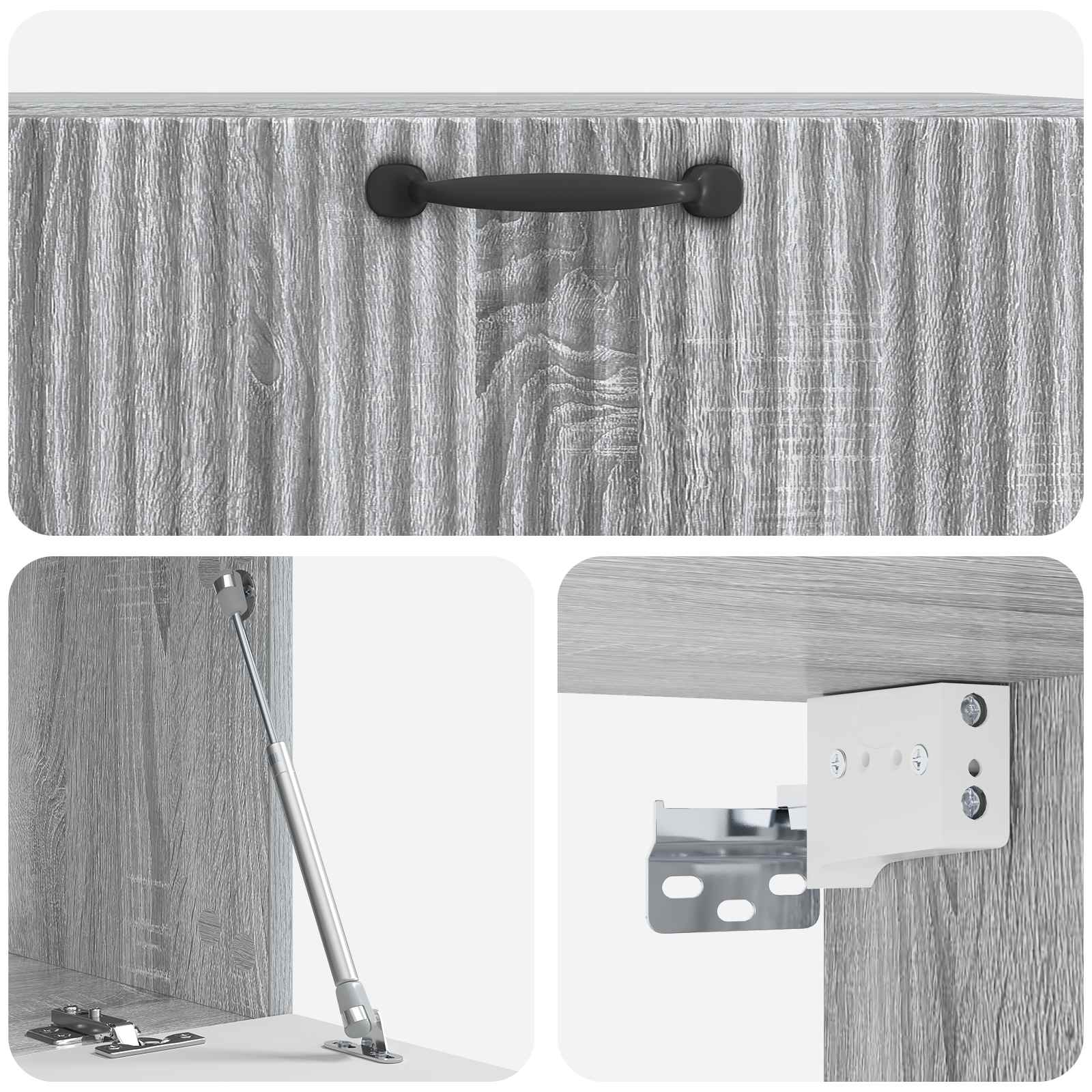 Wandbeugel TV-kast Grijs sonoma 78,5 x 41 x 30 cm Bewerkt hout