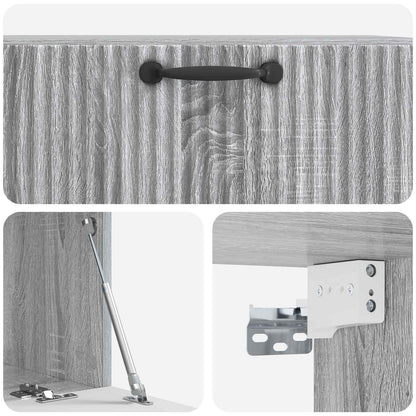 Wandbeugel TV-kast Grijs sonoma 78,5 x 41 x 30 cm Bewerkt hout