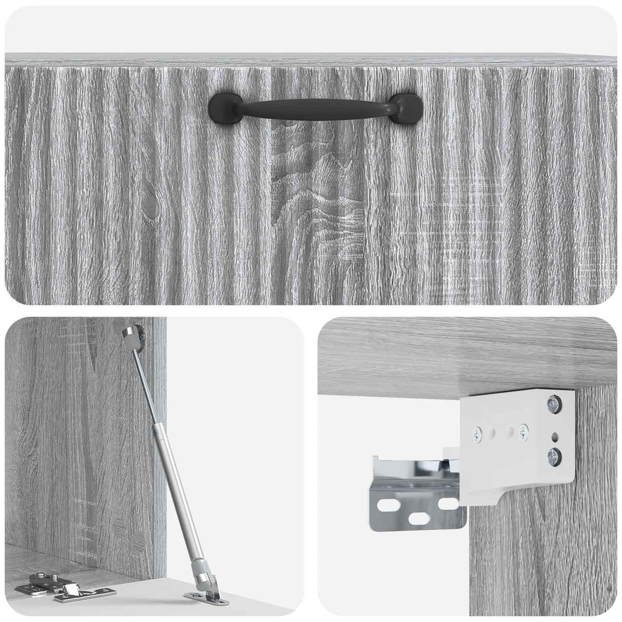 Wandbeugel TV-kast Grijs sonoma 78,5 x 41 x 30 cm Bewerkt hout