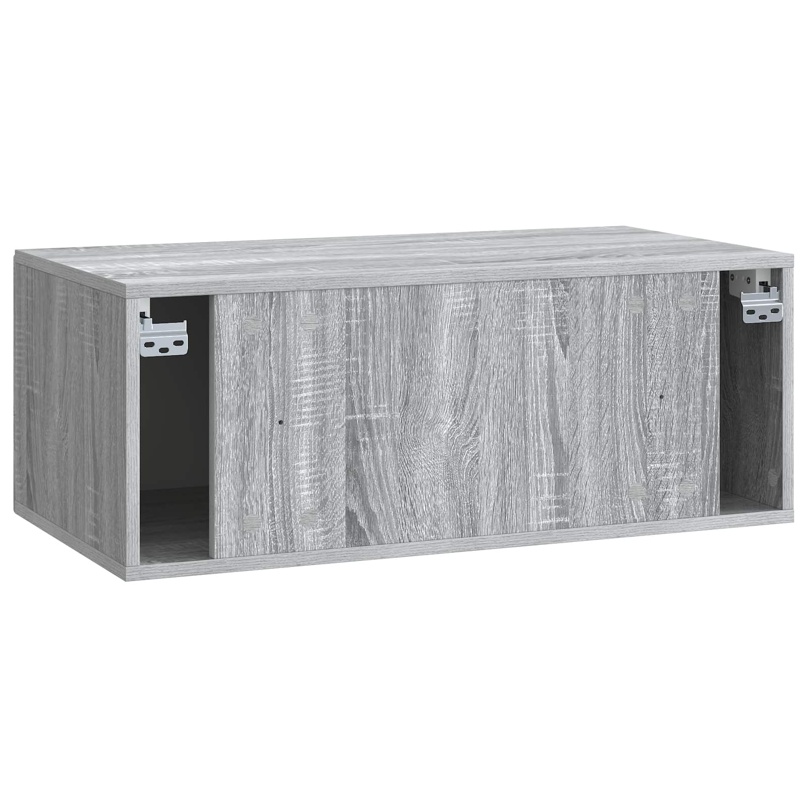 Wandbeugel TV-kast Grijs sonoma 78,5 x 41 x 30 cm Bewerkt hout