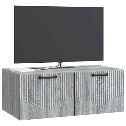 Wandbeugel TV-kast Grijs sonoma 78,5 x 41 x 30 cm Bewerkt hout
