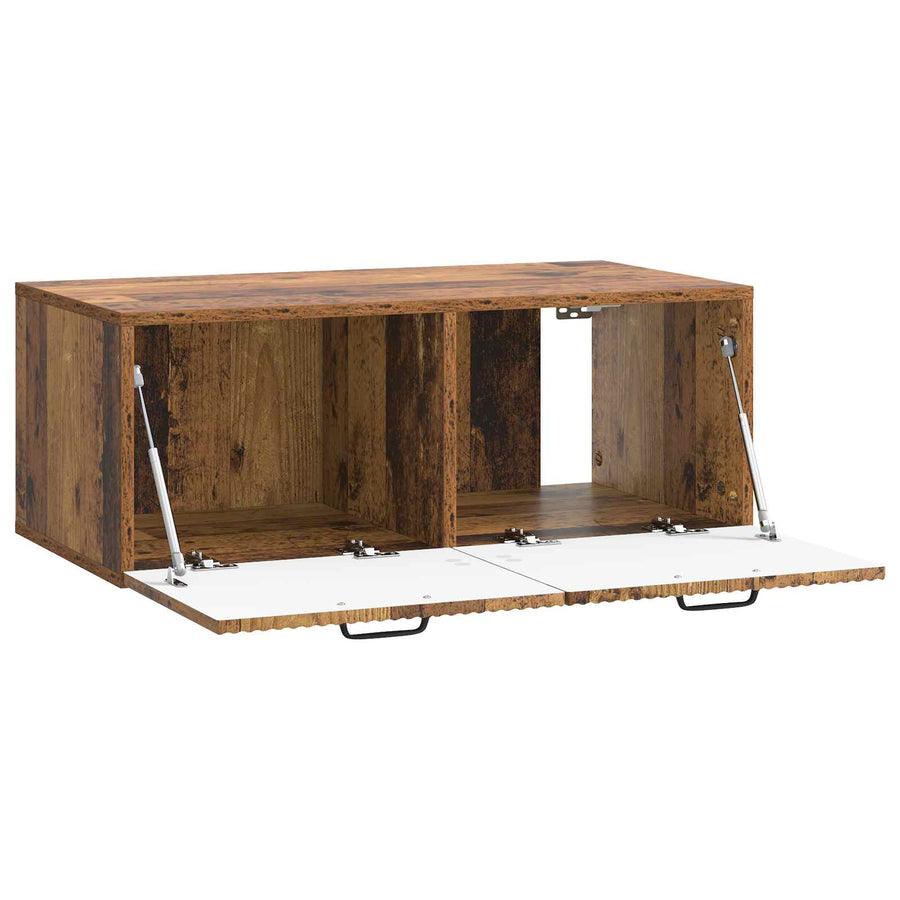 Wandbeugel TV-kast Oud hout 78,5 x 41 x 30 cm Bewerkt hout