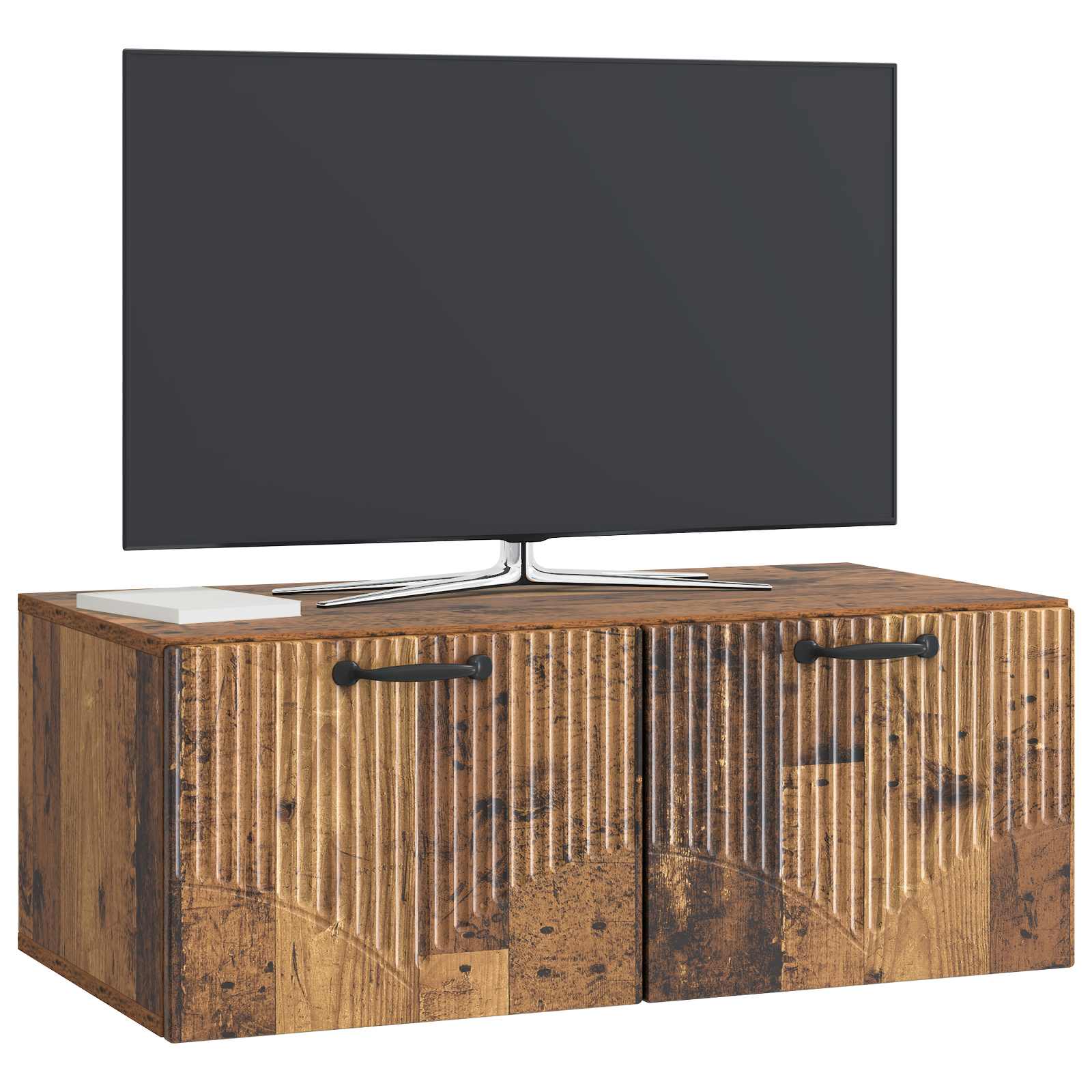 Wandbeugel TV-kast Oud hout 78,5 x 41 x 30 cm Bewerkt hout
