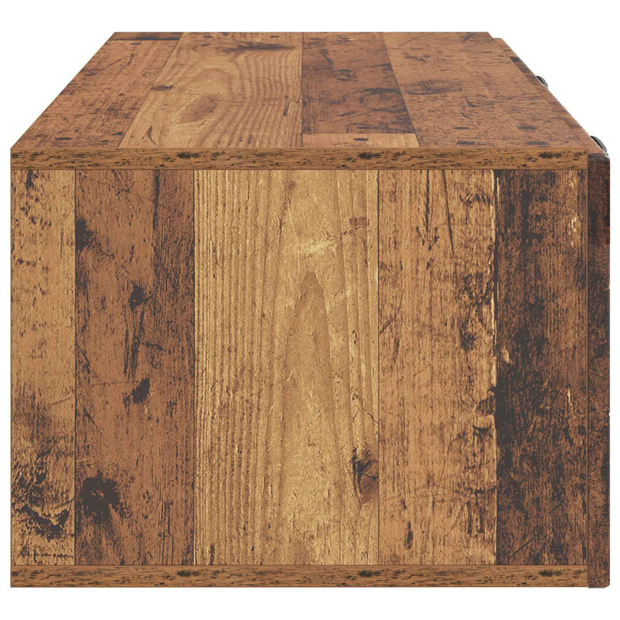 Wandbeugel TV-kast Oud hout 78,5 x 41 x 30 cm Bewerkt hout