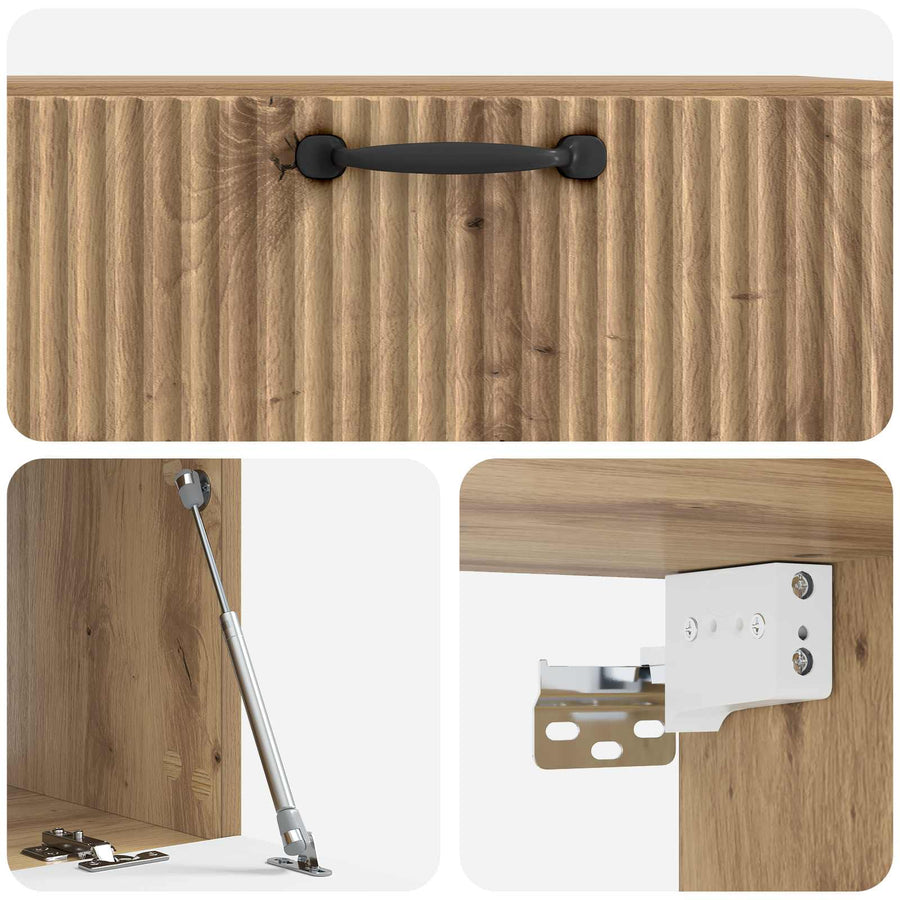 Wandbeugel TV-kast Artisanaal eiken 78,5 x 41 x 30 cm