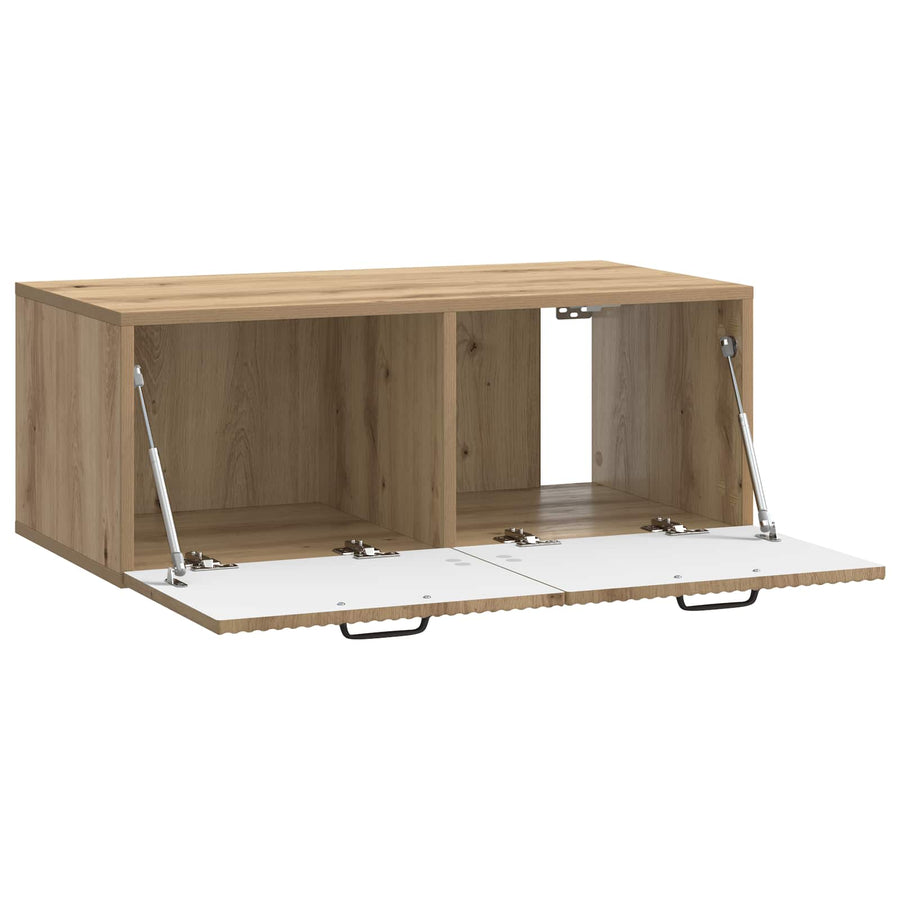 Wandbeugel TV-kast Artisanaal eiken 78,5 x 41 x 30 cm