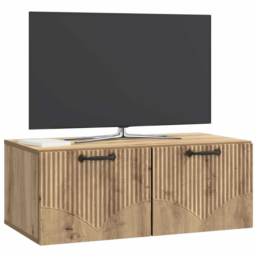 Wandbeugel TV-kast Artisanaal eiken 78,5 x 41 x 30 cm