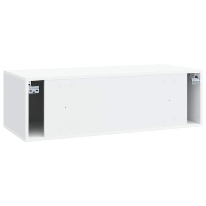 Wandbeugel TV-kast Wit 98 x 41 x 30 cm Bewerkt hout