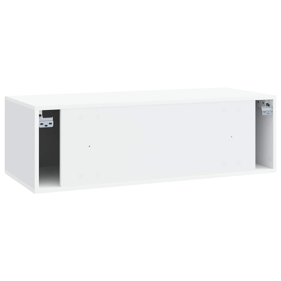 Wandbeugel TV-kast Wit 98 x 41 x 30 cm Bewerkt hout