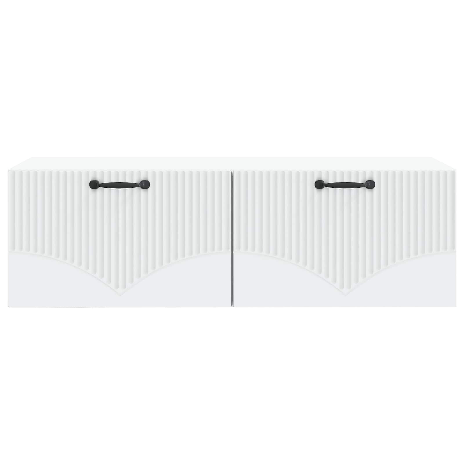 Wandbeugel TV-kast Wit 98 x 41 x 30 cm Bewerkt hout