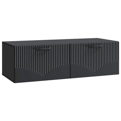 Wandbeugel TV-kast Zwart 98 x 41 x 30 cm Bewerkt hout