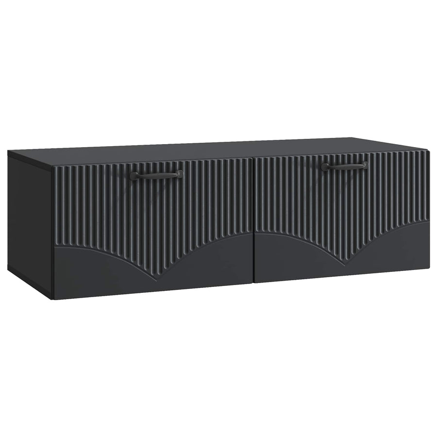 Wandbeugel TV-kast Zwart 98 x 41 x 30 cm Bewerkt hout